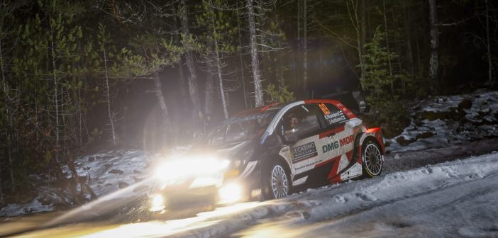 Kalle il favorito numero uno dell'Arctic rally in azione sulla neve del Montecarlo