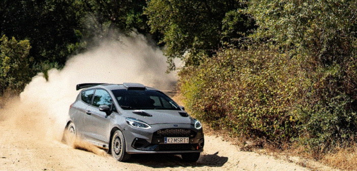 La Fiesta rally3 in uno degli ultimi test su terra.