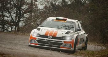 Luca Pedersoli ed Anna Tomasi in azione con la VW Polo all'ultimo Rally del Bardolino