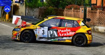 I vincitori Araldo e Boero su Skoda Fabia R5. (Immagine di Gabriele Lavagnini)