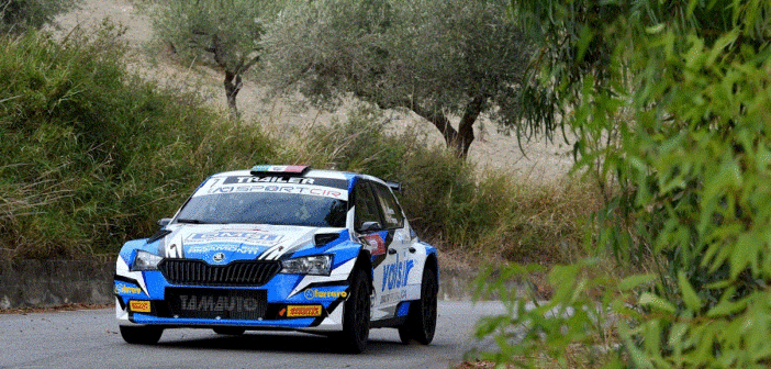 Stefano Albertini in azione sulle speciali del Targa Florio 2020