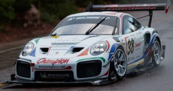 La Porsche di Romain Dumas vincitore della Time Attack.