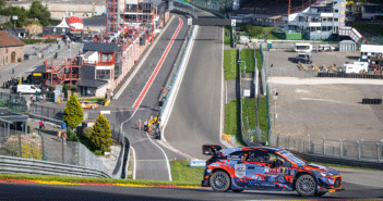 Loubet in azione nel circuito di Spa.