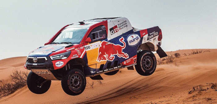 La Toyota Hilux T1 di Nasser nella sua ultima uscita vittoriosa all'Hail