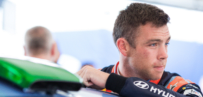 Paddon nella sua ultima uscita al volante di una WRC+ in Australia.