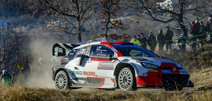 La yaris GR Rally1 di Ogier in action.