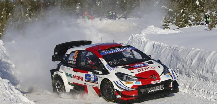 Evans sulle speciali on ice dell'Arctic Rally Finland