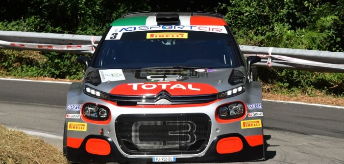 Crugnola al volante  della Citroen C3 R5 al Ciocco di due anni fa