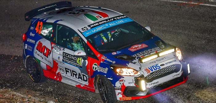 Enrico Brazzoli protagonista nel WRC3 al Montecarlo (Foto Lavagnini)