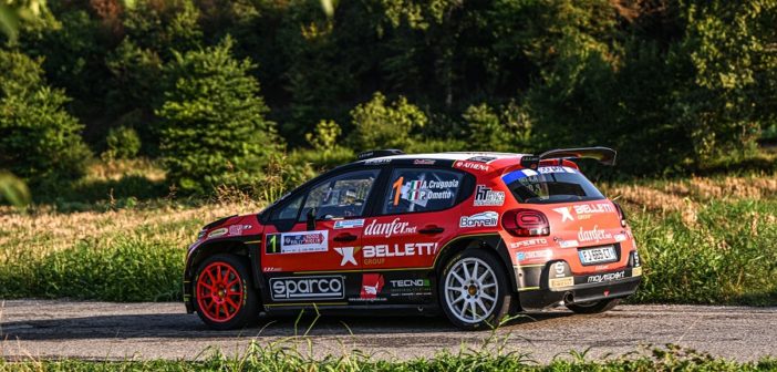 La Citroen C3 Rally2 di Crugnola sulle strade bresciane