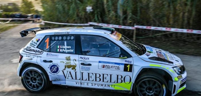 In azione i vincitori del Rally Trofeo delle Merende, Santero - Pelgantini.