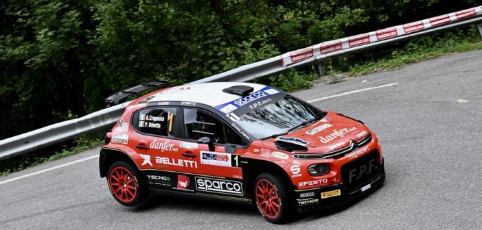 Crugnola in azione al Mille Miglia dove si è portato a un passo dal titolo ..