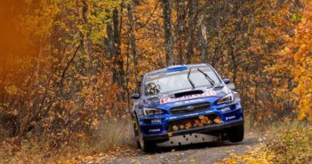 La Subaru di Semenuk sulle stradi quasi casalinghe del Michigan