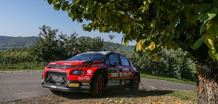 La C3 di Crugnola in azione al Rally Due Valli il grande escluso dal CIAR 2023.