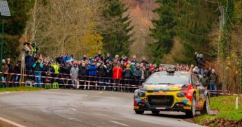 La Citroen C3 Rally2 di Lefebvre sulle strade di Spa.