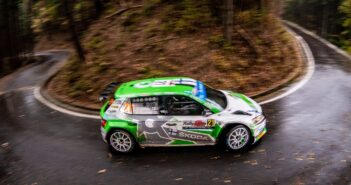 Emil Lindholm il fresco vincitore del WRC2 con la Skoda Fabia Rally2 Evo