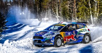 Adrien al debutto in Svezia con i colori red bull sulla Fiesta rally2