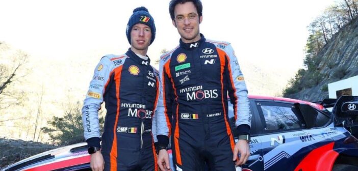 Nella foto Thierry Neuville e Martijn Wydaeghe, impegnati in una sessione di test. (Foto PixelRallye)