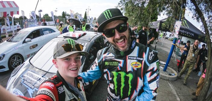 Ken Block assieme a un giovanissimo Oliver Solberg