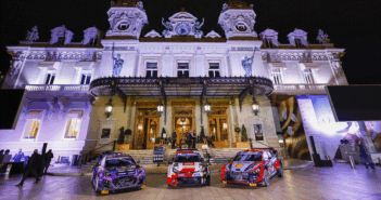 Le Rally1 nella foto ufficiale al loro debutto ufficiale nel Montecarlo 2022.