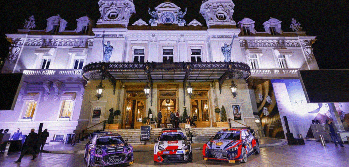 Le Rally1 nella foto ufficiale al loro debutto ufficiale nel Montecarlo 2022.