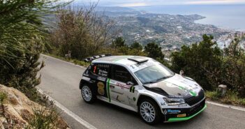 Basso nella stagione CIR 2021 al volante della Fabia by Delta