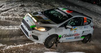 La Fiesta rally4 di Trentin sulle speciali dell'Aluksne.