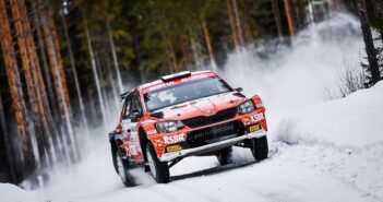 La Fabia R5 di Huttunen in azione all'Jyväskylän Talviralli