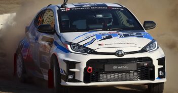 Il proto a idrogeno in azione al rally Japan