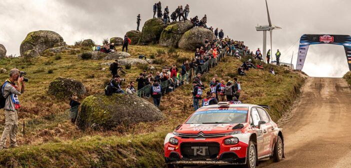 Ostberg in azione nell'arena di Fafe nell'ERC 2023