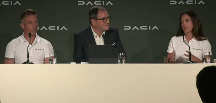 Loeb e la Gutierrez alla presentazione del programma Dacia