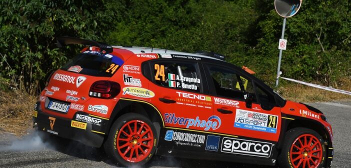 La Citroen C3 Rally2 by FPF Sport di Crugnola vola sulle speciali di Roma.