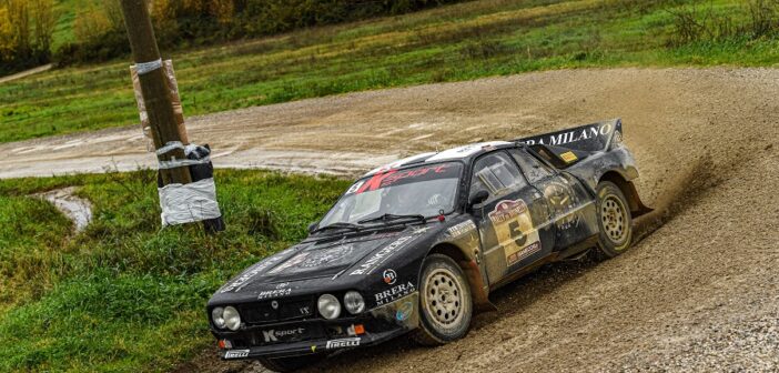 Alberto Battistolli sulla Lancia Rally 037 vincitore delle prime due edizioni storiche.