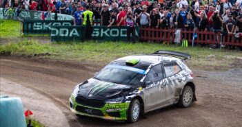 Solberg in azione sulla Fabia RS in Finlandia