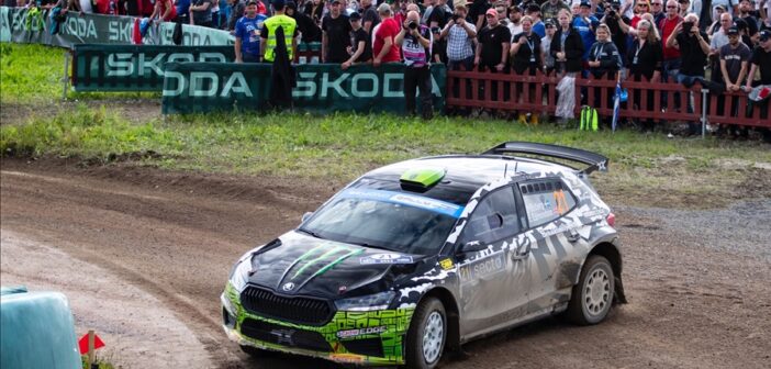 Solberg in azione sulla Fabia RS in Finlandia