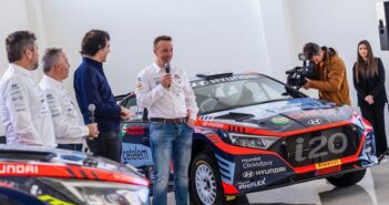 Teodosio e Meeke alla presentazione della stagione Hyundai portoghese