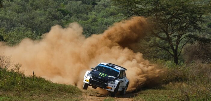 La Fabia di Oliver Solberg sulle piste del Safari Rally Kenya 2023