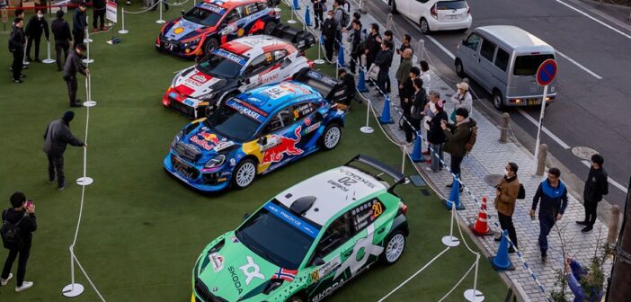 Il parco vetture WRC e WRC2 al Japan ventitré