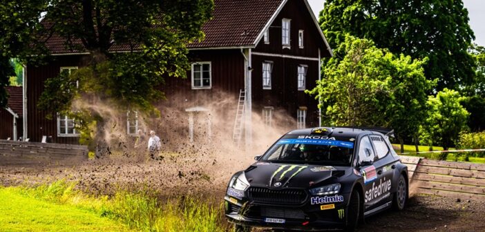 Oliver Solberg in azione nello Scandinavia dove ha ribadito il valore