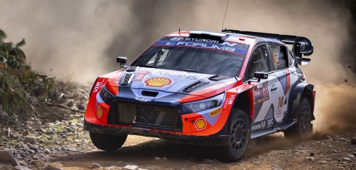 La i20 N Rally1 di Lappi in azione