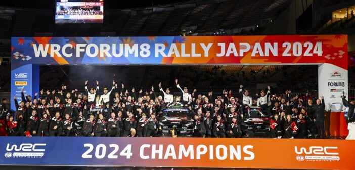 La festa di Toyota sul podio finale del Japan