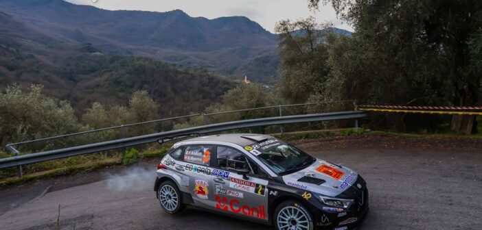 La Hyundai di Andolfi nella sua vittoriosa partecipazione al Val Merula (Photo Julien Pixelrallye)